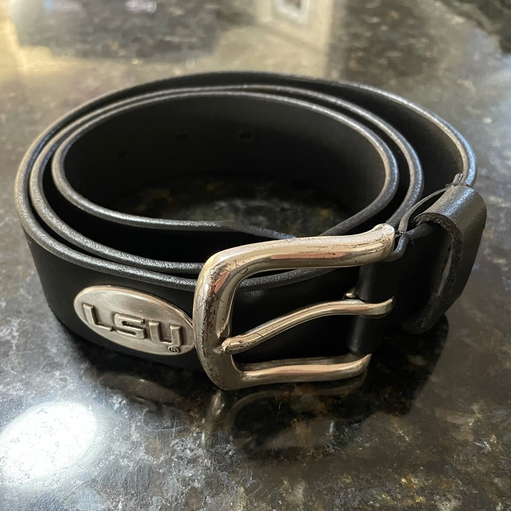 LSU Tigers Leather Concho Belt
